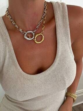 NEW CHANSUTTPEARLS the lucy statement chain in gold
